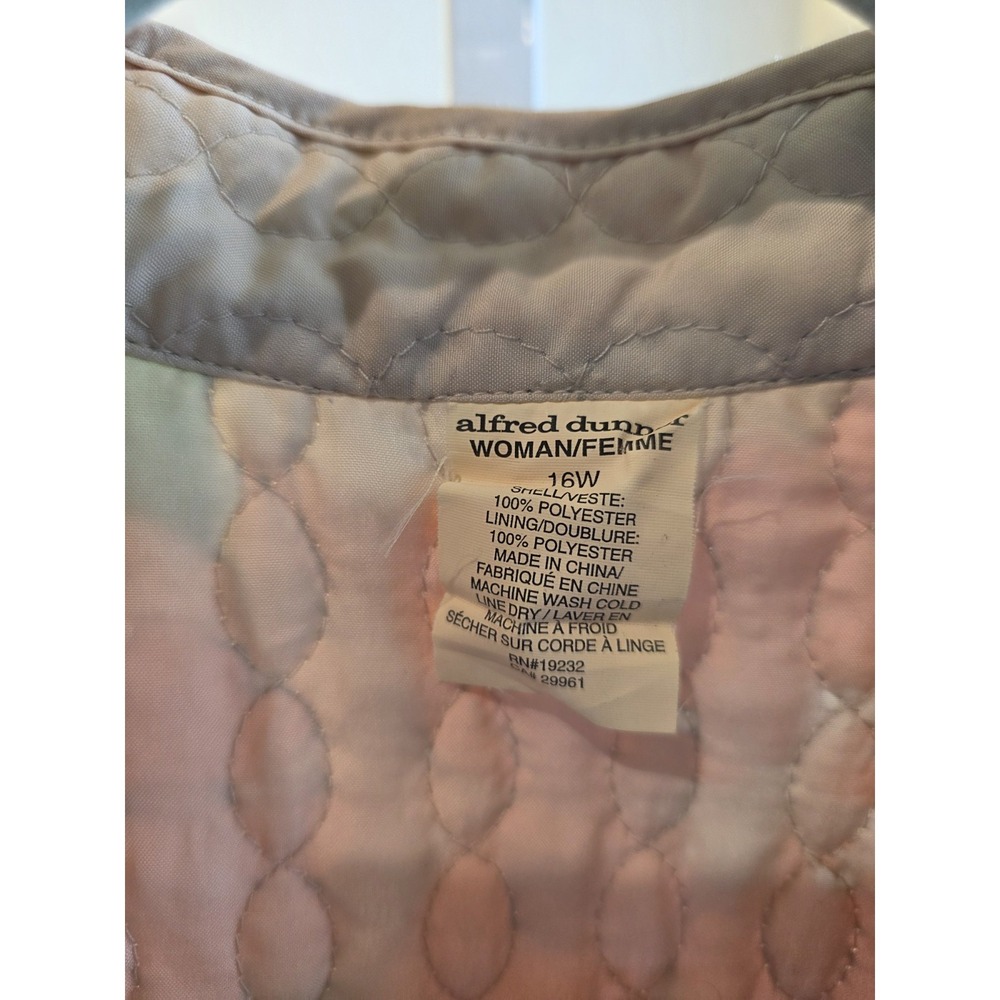 Alfred Dunner Light Weight Floral Quilted Jacket Size 16W Preppy - Picture 3 of 13